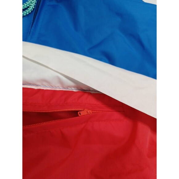 VIP Mens Pullover Navyblue Windbreaker Raincoat Nylon Jacket Pockets Sz XL - Picture 6 of 10